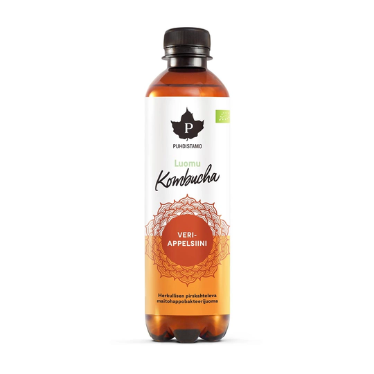 Puhdistamo Luomu Kombucha 370 Ml Veriappelsiini