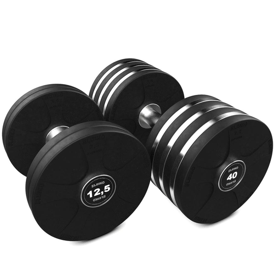 Eleiko Vulcano Disc Dumbbell Set 12.5 - 40 kg, Kromi