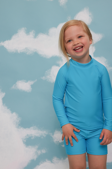 KIDS by NA-KD Pitkähihainen uima-asun yläosa - Blue