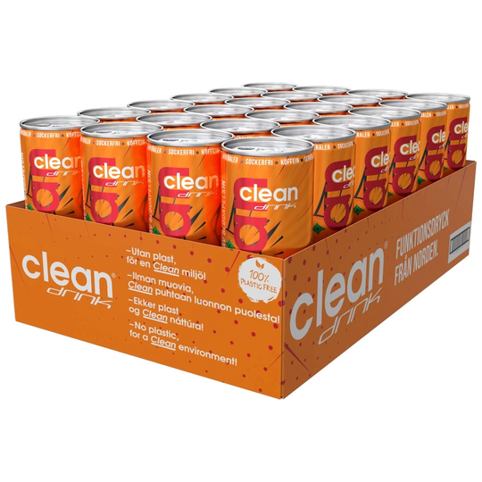24 X Clean Drink 330 Ml Veriappelsiini