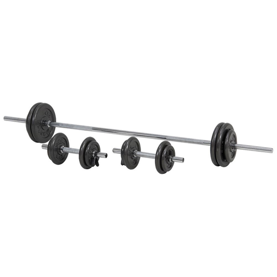 Master Fitness Painosetti Fitness Tanko ja käsipainot 50 kg, Levytankosetit