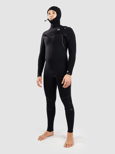 Billabong Furnace 5/4 Chest Zip Hood Wetsuit musta