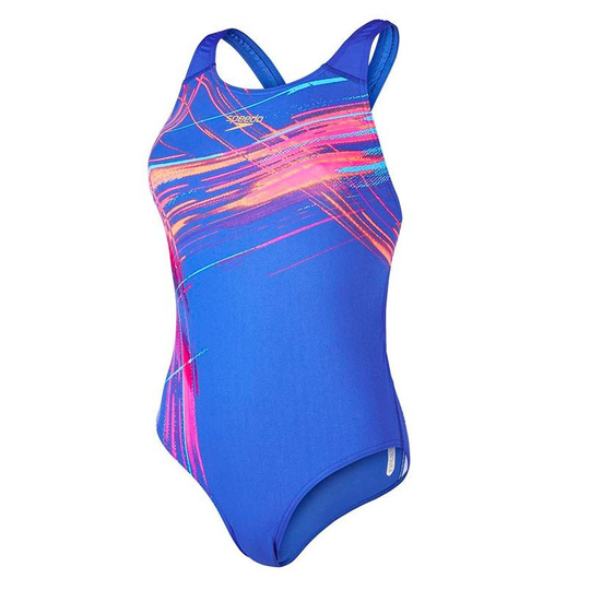 Speedo Videdive Placement Powerback naisten uimapuku sininen/punainen koko 36"