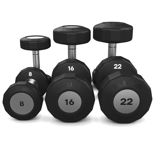 Eleiko Evo Dumbbell Rotating Set 8, 16, 22 kg, Kromi