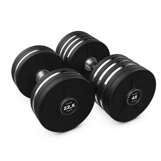 Eleiko Käsipainot Vulcano Setti 22,5-45 kg, Käsipainosetit