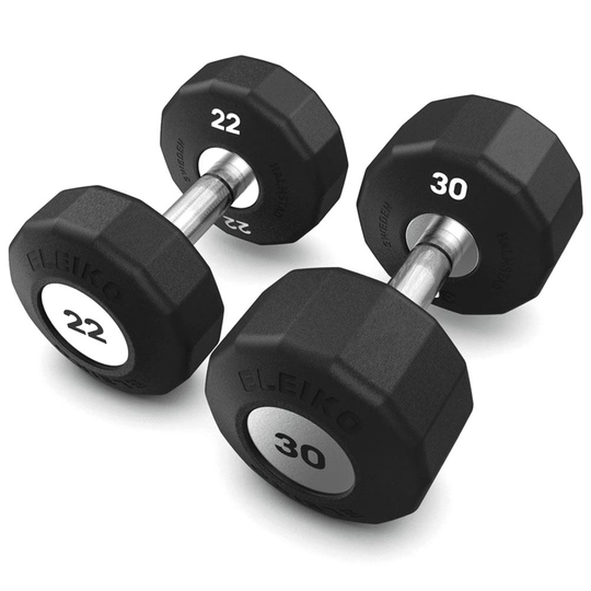 Eleiko Evo Dumbbell Rotating Set 22-30 kg, Kromi