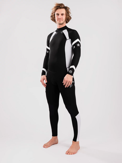 GlideSoul 3/2mm Back Zip GBS Wetsuit musta