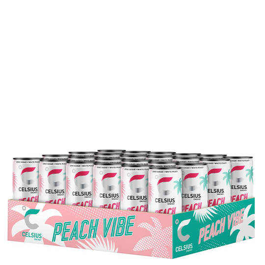 24 x Celsius, Peach Vibe, Kolsyrad, 355ml, FI