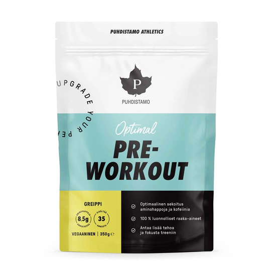 Puhdistamo Optimal Pre-workout 350 G Greippi + Kofeiini