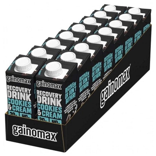 16 X Gainomax Recovery 250 Ml Cookies & Cream