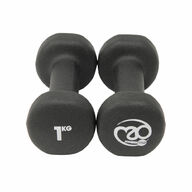 Fitness Mad -käsipainot 1 kg (musta, neopreeni)