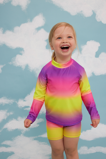 KIDS by NA-KD Pitkähihainen uima-asun yläosa - Multicolor