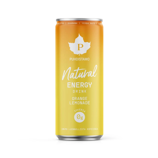 Puhdistamo Natural Energy Drink 330 Ml Orange Lemonade